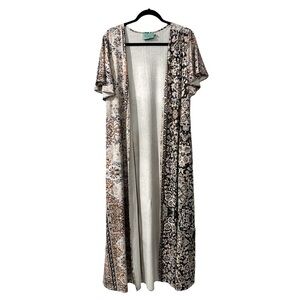 Judith March Open Cardigan Large Kimono Duster Festival Boho Cottagecore Fall